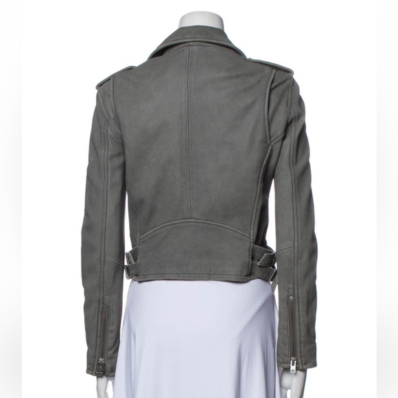 Iro Lambskin Leather Grey Jacket - Picture 4 of 16